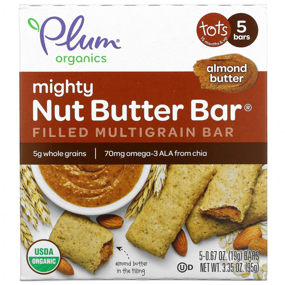   Plum Organics, Mighty Nut Butter Bar,    15 ,  , 5 ,  19  (0,67 )   -     , -,   