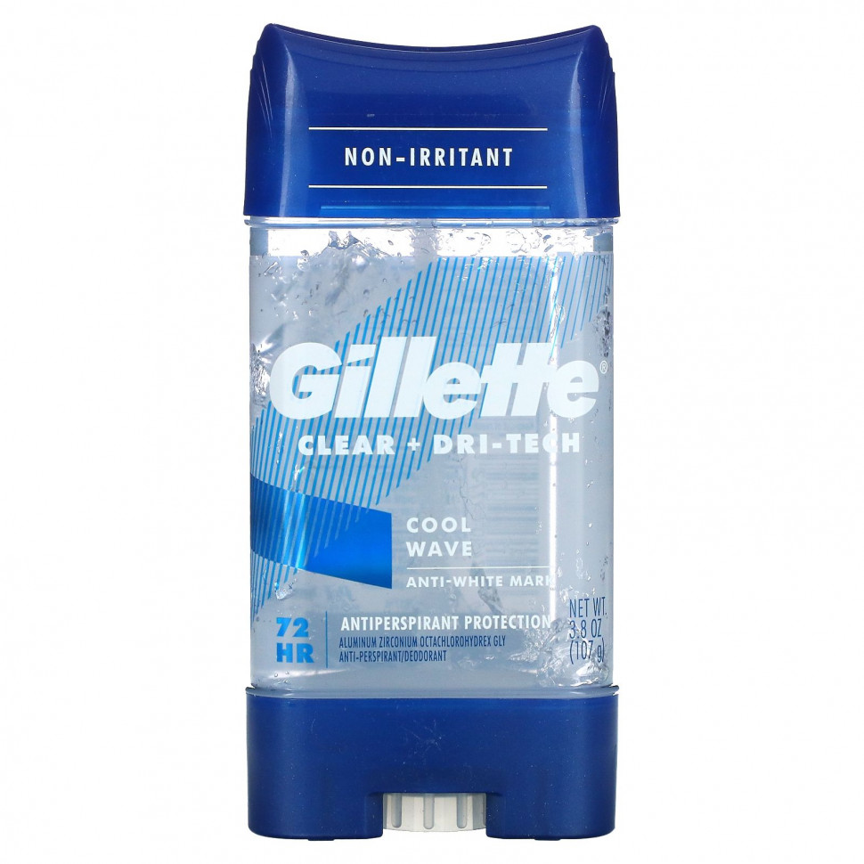   Gillette, Clear + Dri-Tech,   , Cool Wave, 107  (3,8 )   -     , -,   