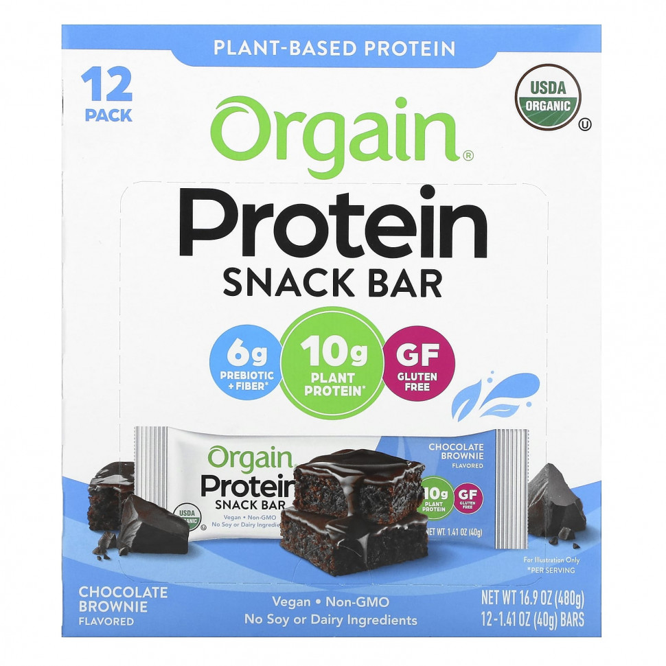   Orgain, Protein Snack Bar,  , 12   40  (1,41 )   -     , -,   