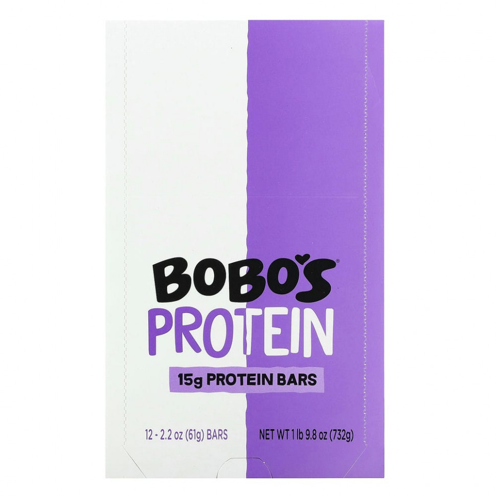   Bobo's Oat Bars, Protein Bars,     , 12 , 61  (2,2 )   -     , -,   