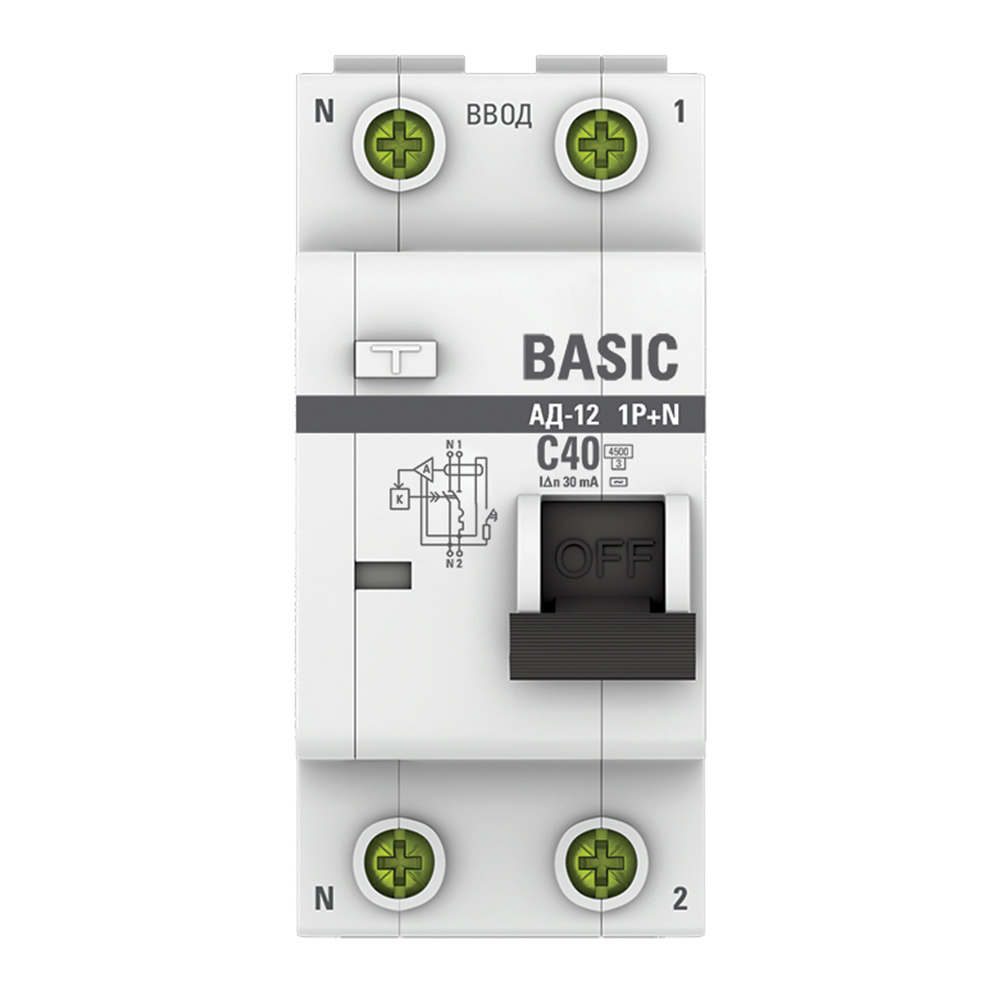 ���� ������� ���������������� EKF Basic ��-12 40� 1P+N ��� AC 30 �� 4,5 �� (DA12-40-30-bas)  