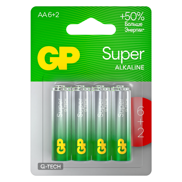 ���� ��������� GP ����� ���-��� AA (LR6) 8 ��  