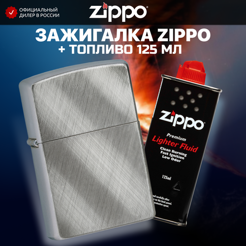    ZIPPO 28182 Classic   Brushed Chrome +   125   -     , -,   