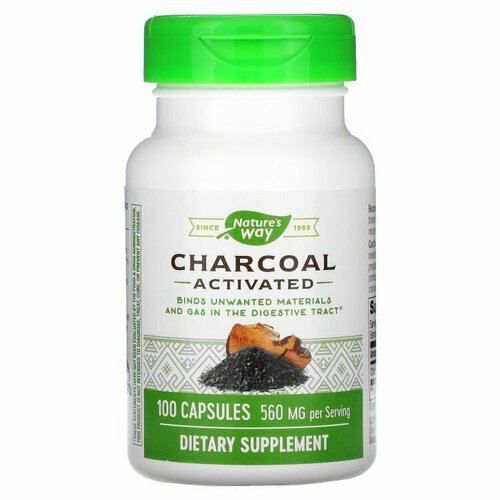 ���� Activated Charcoal 100 caps Grn Lid