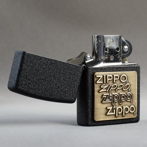    ZIPPO 362 ZIPPO Logo   Black Crackle  -     , -,   