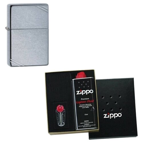   Zippo          Vintage with Slashes Street Chrome 125  280   -     , -,   